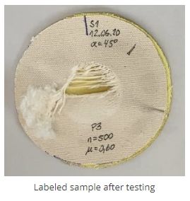 أداة اختبار الهشاشة لحماية الدراجات النارية في دارمشتات EN17092-1