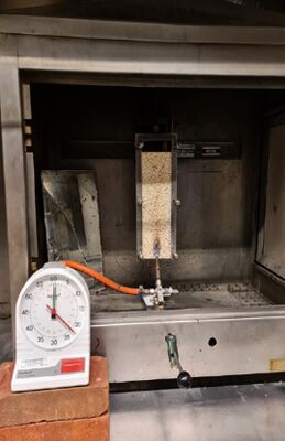 EN ISO 11925 اختبار قابلية الإشتعال لمواد البناء - اختبار مصدر واحد للحريق